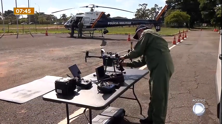 Vídeo: Polícia Militar do DF usar drones em operações e monitoramento de trânsito