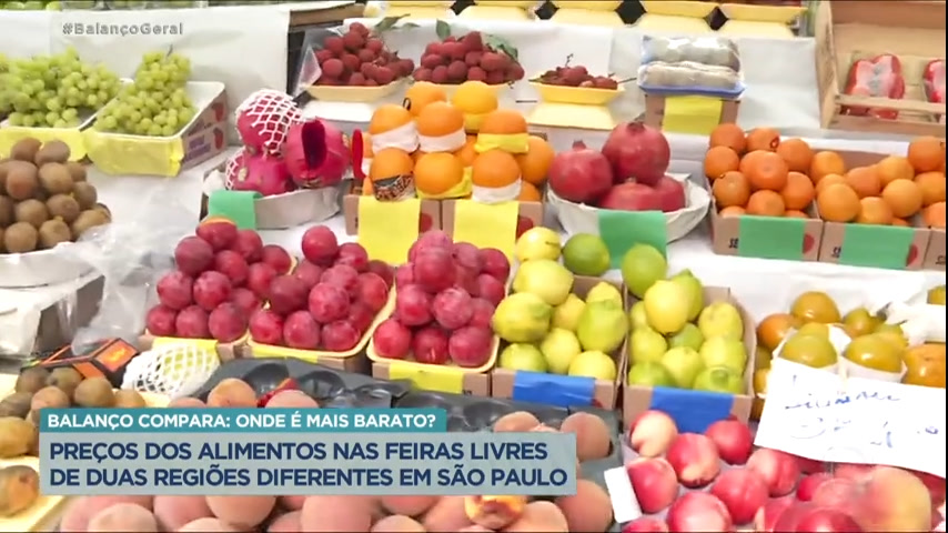 Vídeo: Veja a diferença do preço dos alimentos nas feiras da zona sul e leste de SP