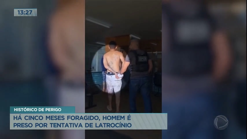 Vídeo: Há cinco meses foragido, homem é preso por tentativa de latrocínio