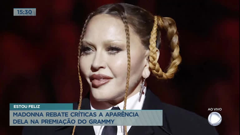 Vídeo: Madonna rebate críticas a aparência dela na premiação do Grammy