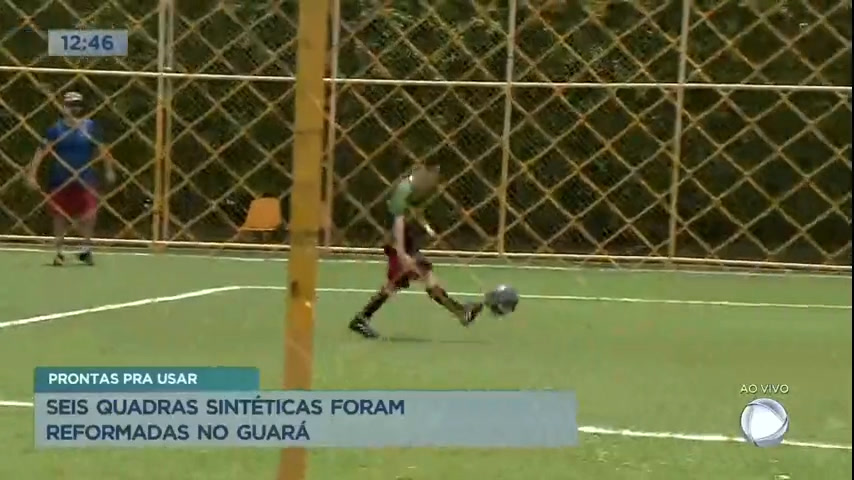 Vídeo: GDF inaugura seis campos sintéticos reformados no Guará (DF)