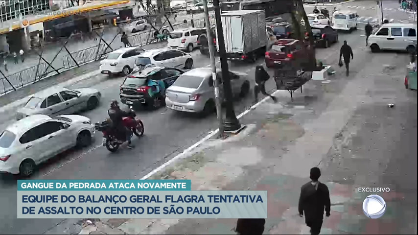 Vídeo: "Gangue da pedrada" ataca motoristas no centro de São Paulo