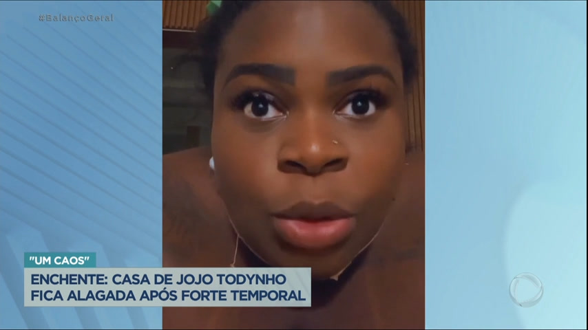 Vídeo: Casa de Jojo Todynho alaga durante chuvas no Rio de Janeiro