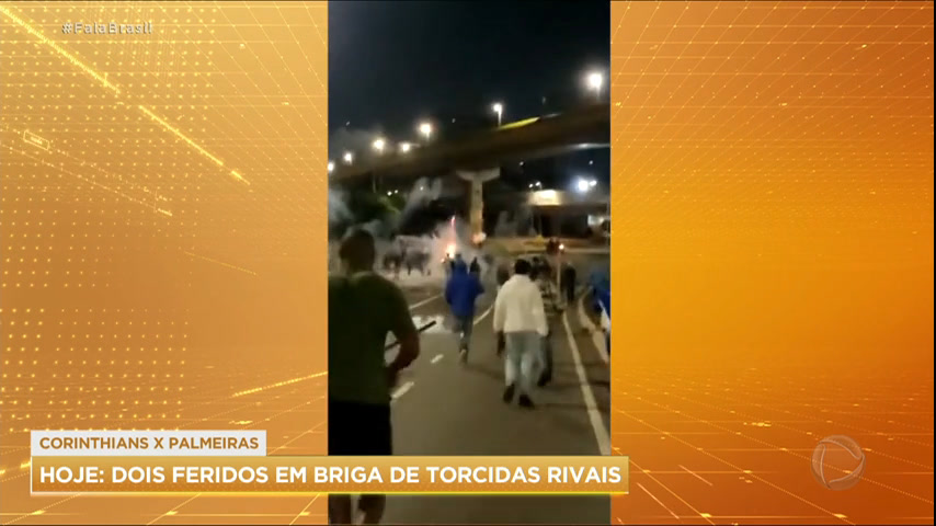 Vídeo: Briga entre torcedores do Palmeiras e Corinthians deixa duas pessoas gravemente feridas