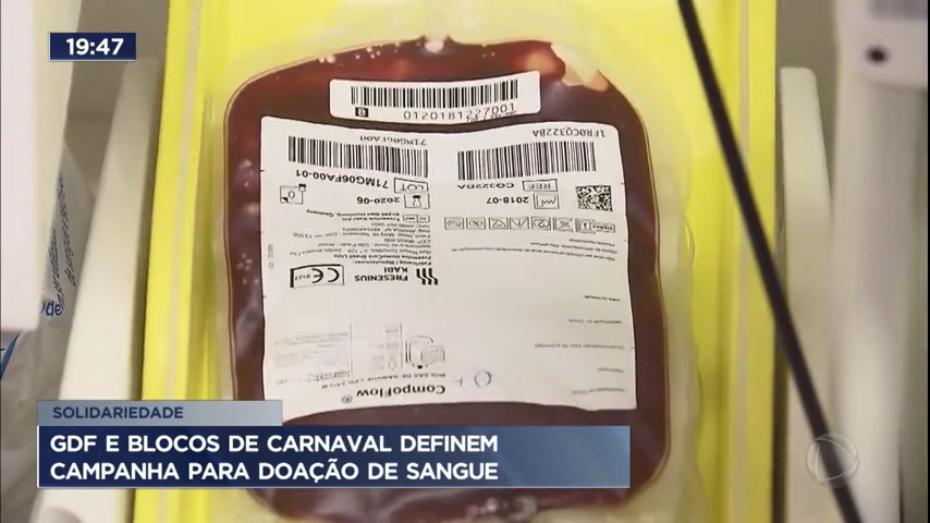 Vídeo: GDF e blocos de carnaval definem campanha para doação de sangue