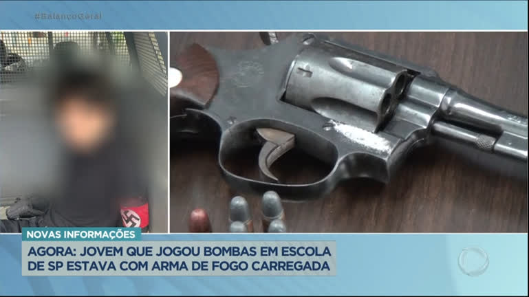 Vídeo: Adolescente que jogou bombas em escola no interior paulista também estava com arma de fogo