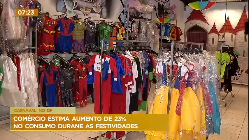 Vídeo: Comércio estima aumento de 23% no consumo durante carnaval