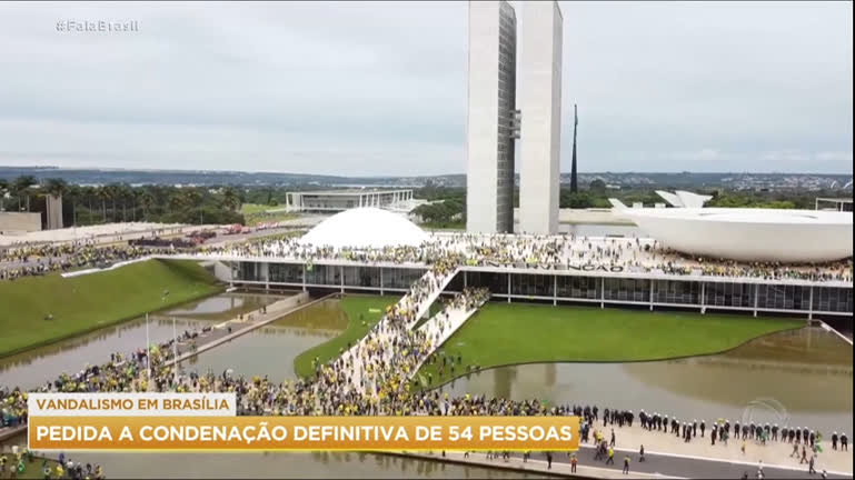 Vídeo: AGU pede condenação definitiva de 54 suspeitos de financiar atos de vandalismo em Brasília