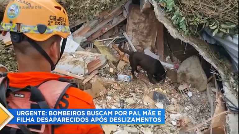 Vídeo: Deslizamento deixa uma pessoa morta e três desaparecidas em São Gonçalo (RJ)