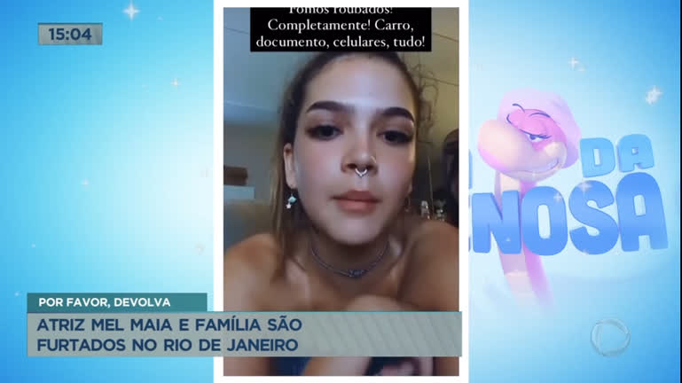 Vídeo: Atriz Mel Maia e família são furtados no Rio de Janeiro