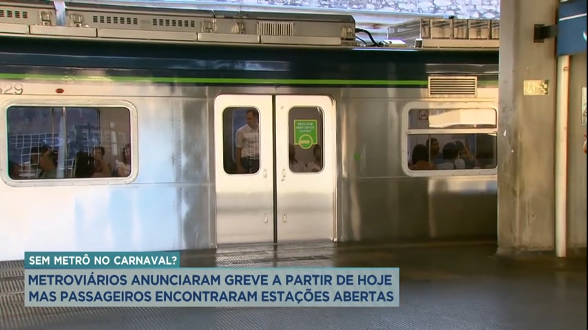 Vídeo: Mesmo com greve, metrô de BH tem funcionamento normal nesta terça-feira (14)