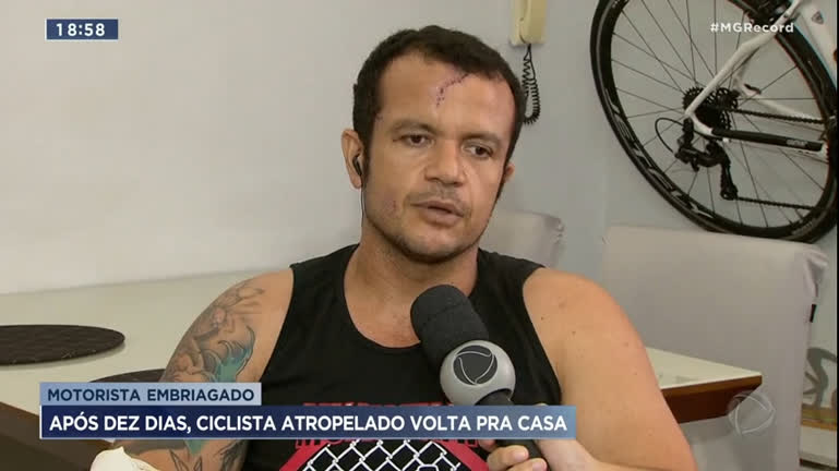 Vídeo: Ciclista atropelado na avenida Cristiano Machado, em BH, tem alta hospitalar