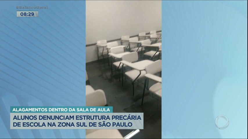 Vídeo: Alunos denunciam estrutura precária de escola na zona sul de SP