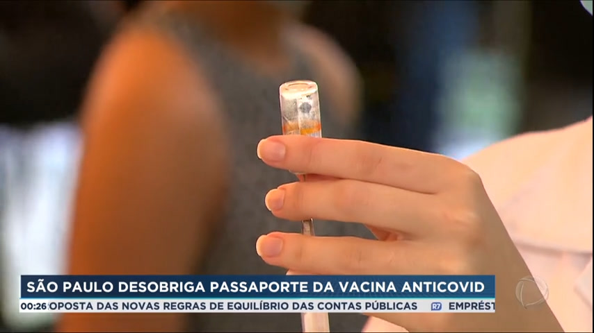 Vídeo: Governo de São Paulo desobriga passaporte da vacina contra a Covid-19