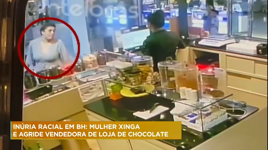 Vídeo: Mulher xinga e agride vendedora de loja de chocolate em shopping de BH