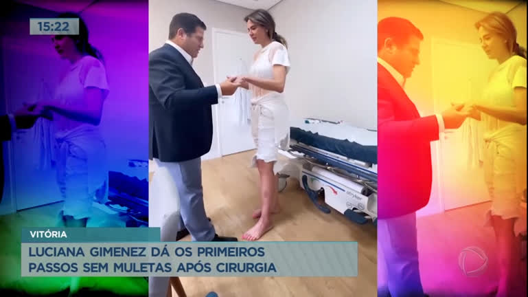 Vídeo: Luciana Gimenez dá os primeiros passos sem muleta após cirurgia