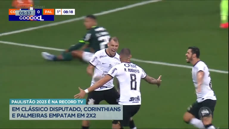 Vídeo: Palmeiras e Corinthians fazem jogão e empatam em Itaquera