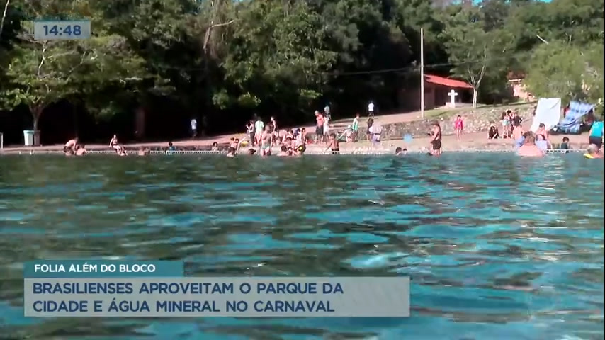 Brasilienses aproveitam calor de 32 graus na Água Mineral - Brasília - R7  Balanço Geral DF