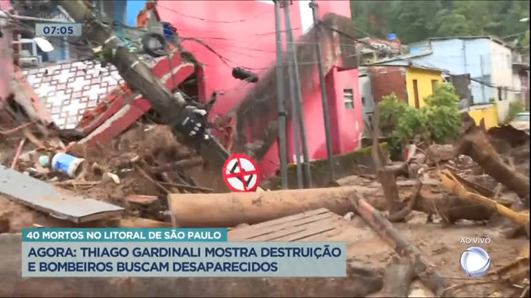 Vídeo: Veja cenário de destruição após chuvas no litoral paulista