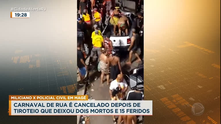 Vídeo: Polícia investiga duas mortes durante tiroteio em bloco em Magé