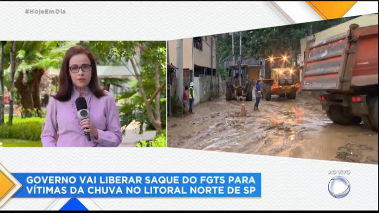 Vídeo: Governo vai liberar saque do FGTS para vítimas da chuva no litoral norte de SP