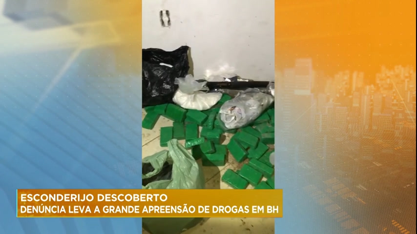Vídeo: Denúncia leva a grande apreensão de drogas em BH