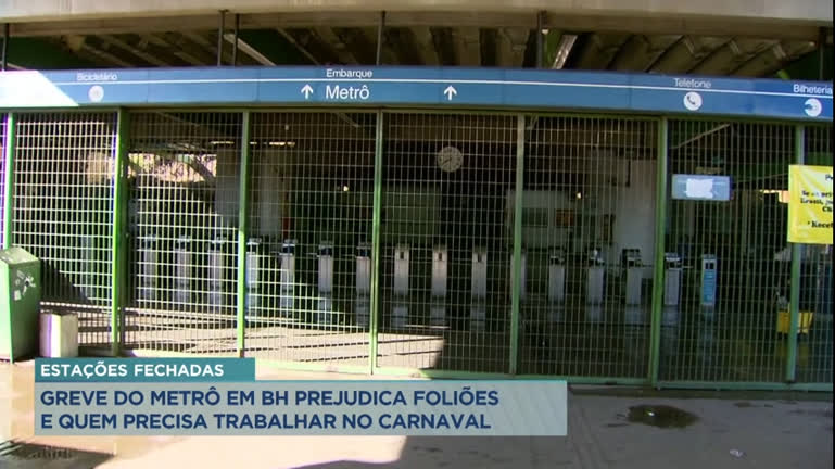 Vídeo: BH continua sem metrô durante o Carnaval