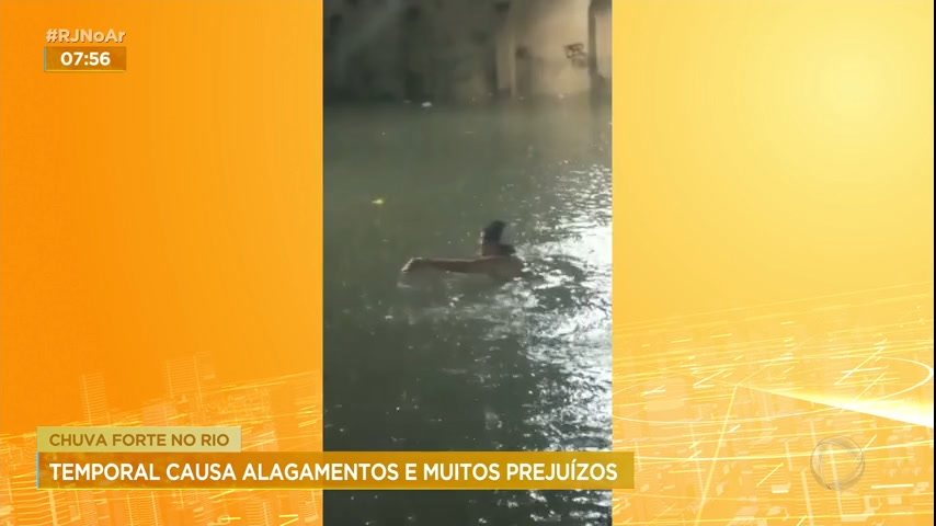 Vídeo: Temporal provoca alagamentos no Rio