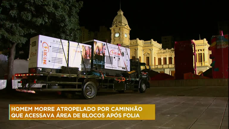 Homem morre atropelado por caminhão que acessava área de blocos em BH