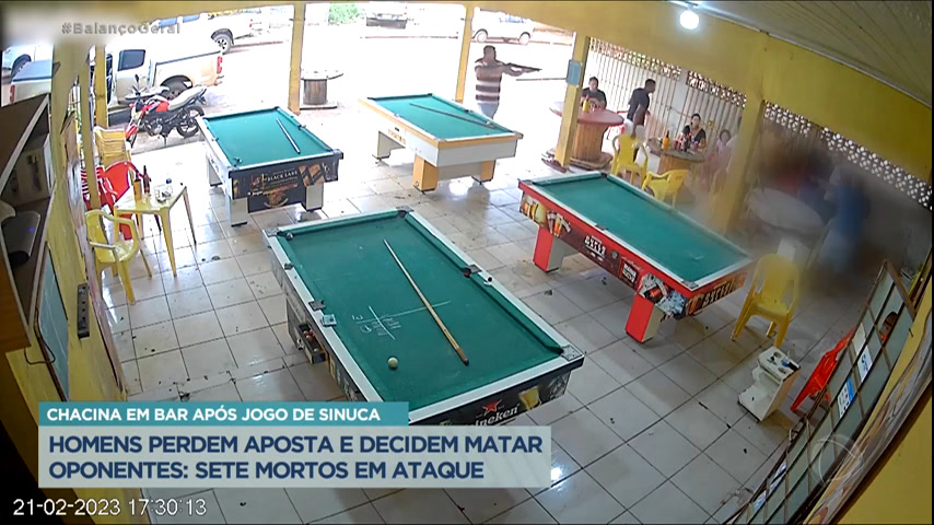 Dupla perde jogo de sinuca e mata sete pessoas em bar no Mato Grosso