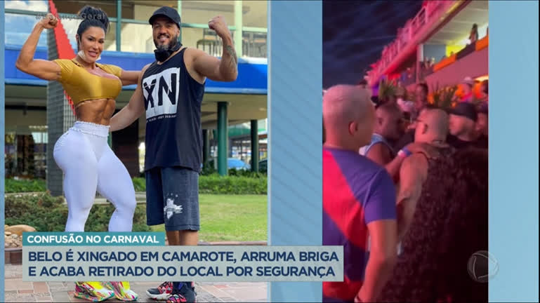 Vídeo: Belo é expulso de camarote no Carnaval após brigar com homem