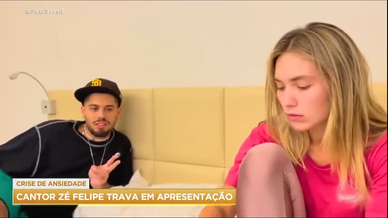 Vídeo: Zé Felipe gera polêmica após ter crise de ansiedade durante show