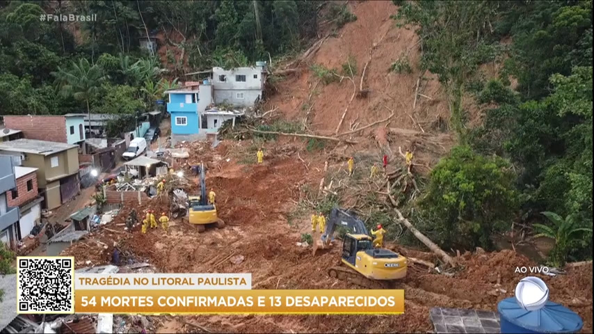 Vídeo: Sobe para 54 o número de mortos em tragédia no litoral paulista