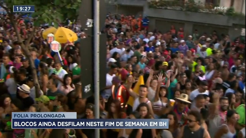 Vídeo: Blocos de Carnaval ainda desfilam neste fim de semana em BH