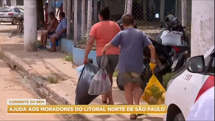 Vídeo: Voluntários se solidarizam para ajudar vítimas de deslizamento no litoral paulista