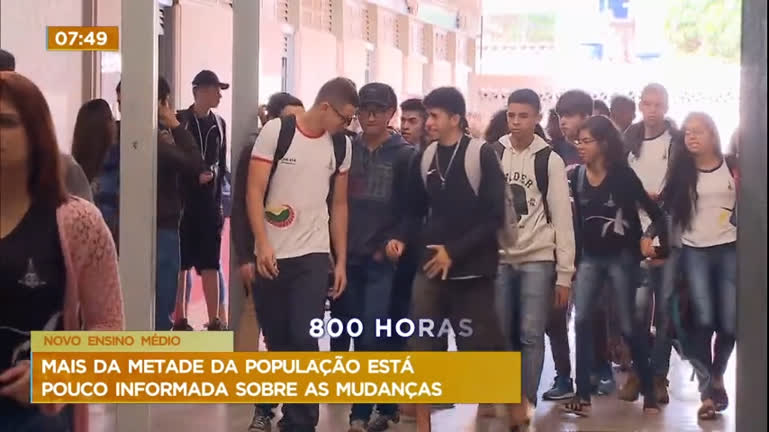 Vídeo: Mais da metade da população ainda tem dúvidas sobre o novo ensino médio