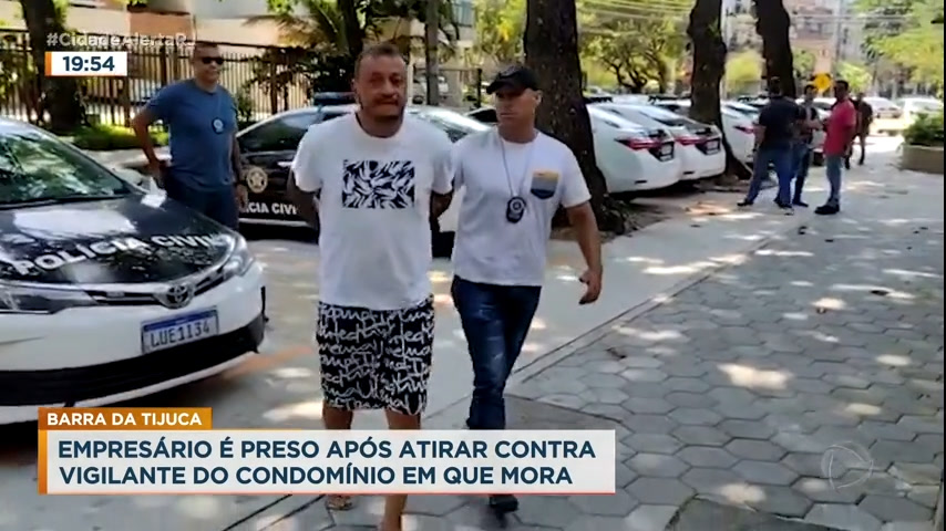 Vídeo: Empresário que atirou em vigilante é preso na zona sul do Rio