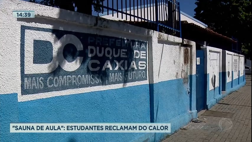 Vídeo: Alunos reclamam do calor em sala de aula na Baixada Fluminense