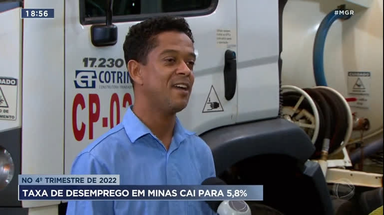 Vídeo: Taxa de desemprego em Minas Gerais cai para 5,8%