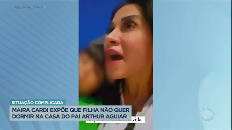 Vídeo: Filha de Maíra Cardi diz que não quer ir à casa do pai e constrange Arthur Aguiar