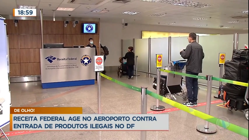 Vídeo: Receita Federal age no aeroporto contra entrada de produtos ilegais