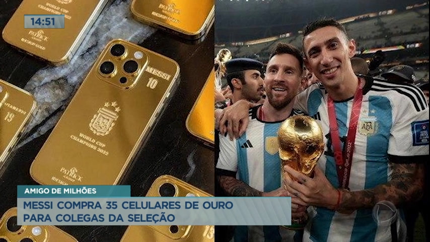 Vídeo: Messi compra 35 celulares de ouro para colegas da seleção
