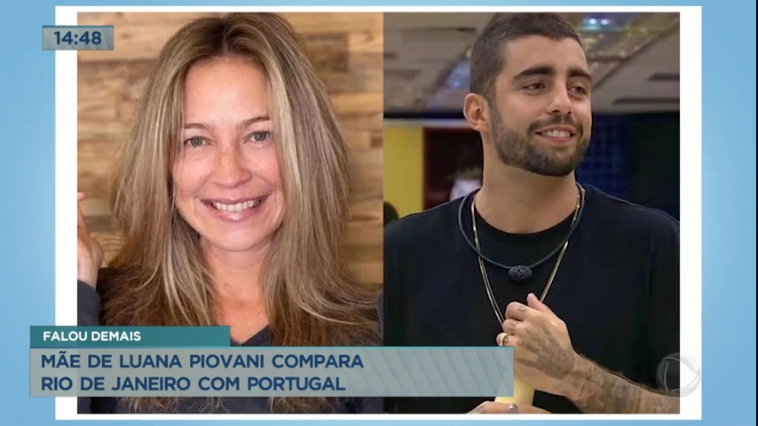 Vídeo: Mãe de Luana Piovani compara Rio de Janeiro com Portugal