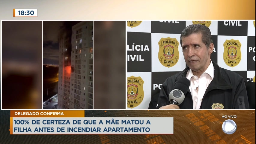 Vídeo: '100% certeza que ela matou a criança antes de encenar a situação do fogo', diz delegado sobre caso