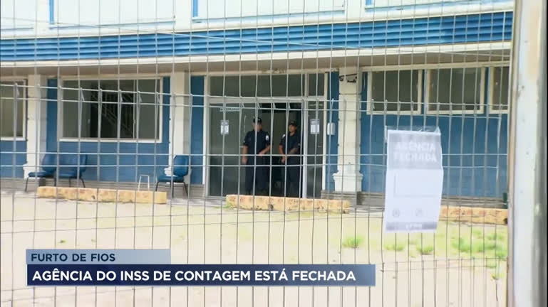 Vídeo: Agência do INSS de Contagem (MG) continua fechada após furto de fios