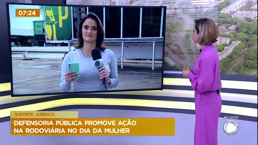 Vídeo: Defensoria Pública promove ação na Rodoviária do Plano Piloto no dia da mulher