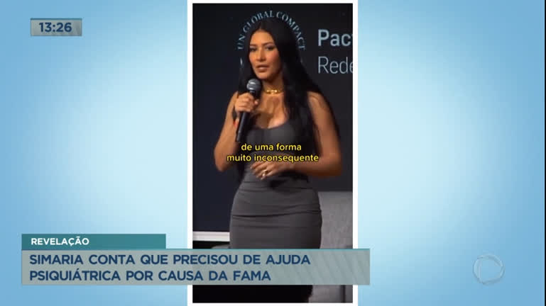 Vídeo: Simaria conta que precisou de ajuda psiquiátrica por causa da fama