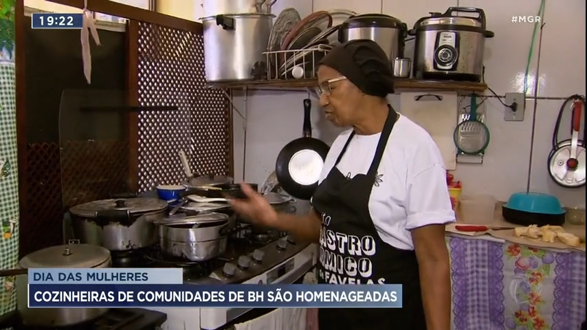 Vídeo: Cozinheiras de comunidades de Belo Horizonte são homenageadas no dia da mulher