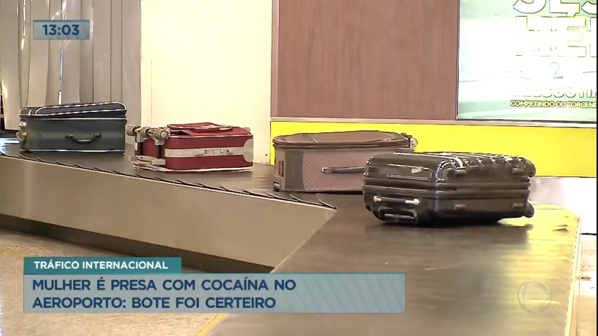 Vídeo: Mulher é presa com cocaína no aeroporto de Brasília