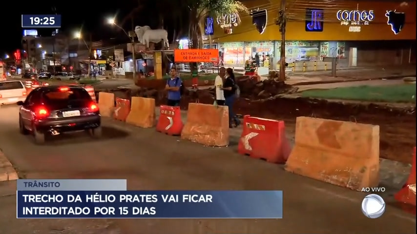 Vídeo: Trecho da Hélio Prates vai ficar interditado por 15 dias